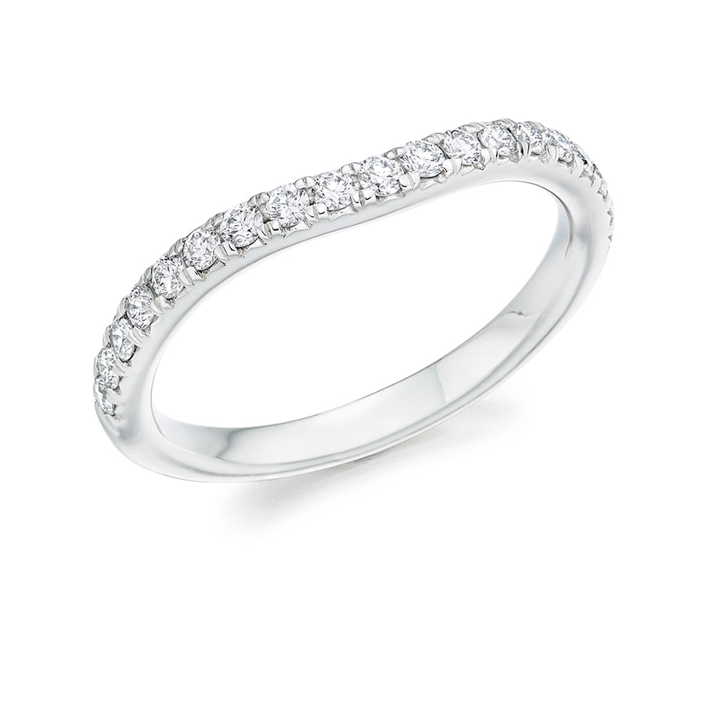 Micro-claw-Set Half Eternity Ring, 0.25ct total (HET5417A)