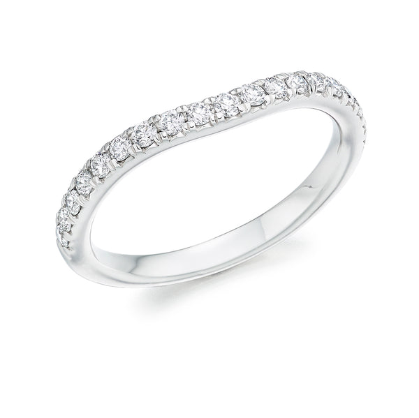 Micro-claw-Set Half Eternity Ring, 0.25ct total (HET5417A)