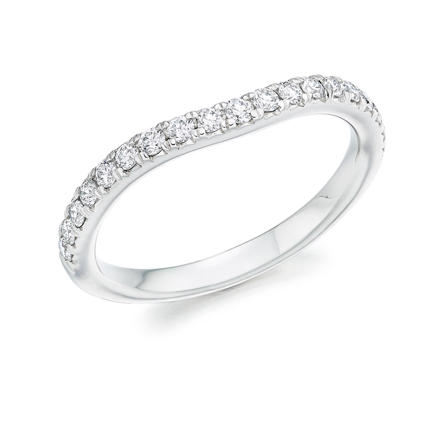 Micro-claw-Set Half Eternity Ring, 0.25ct total (HET5417A)