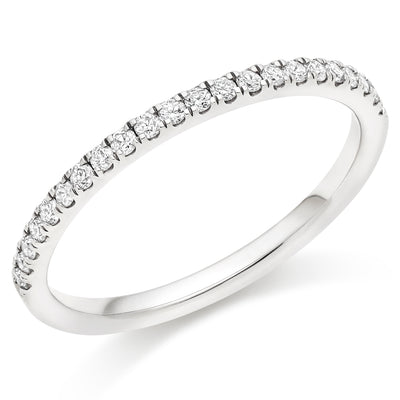 Micro-claw-Set Half Eternity Ring, 0.25ct total (HET5418A)
