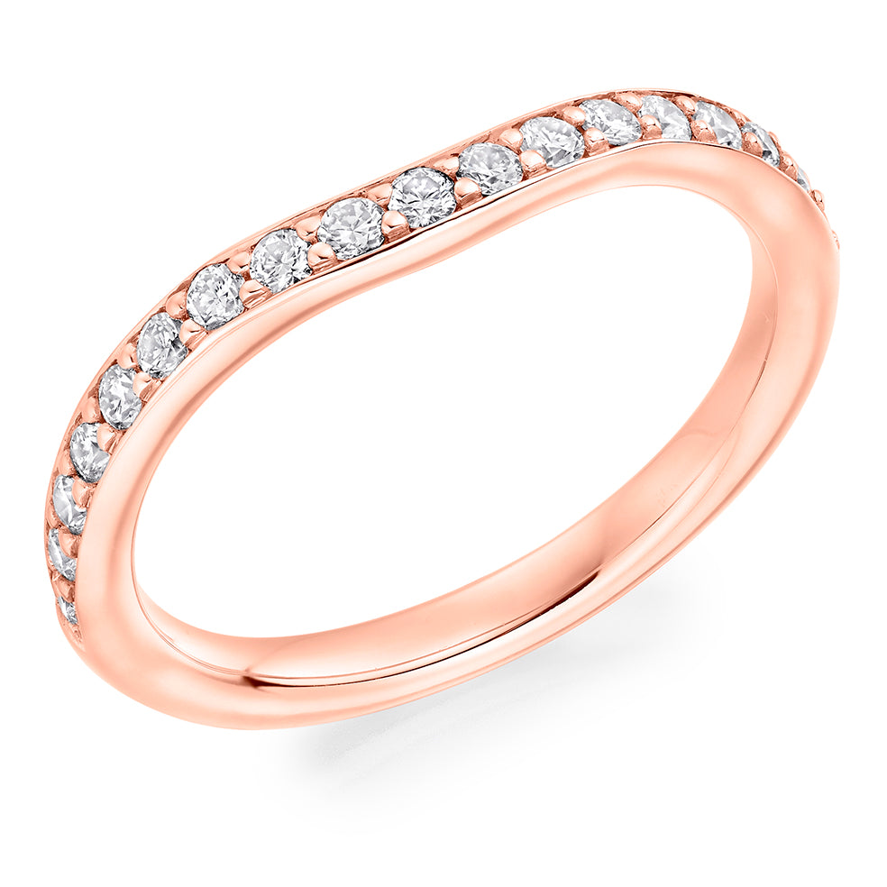 Grain-Set Half Eternity Ring, 0.35ct total (HET5653A) in Rose Gold