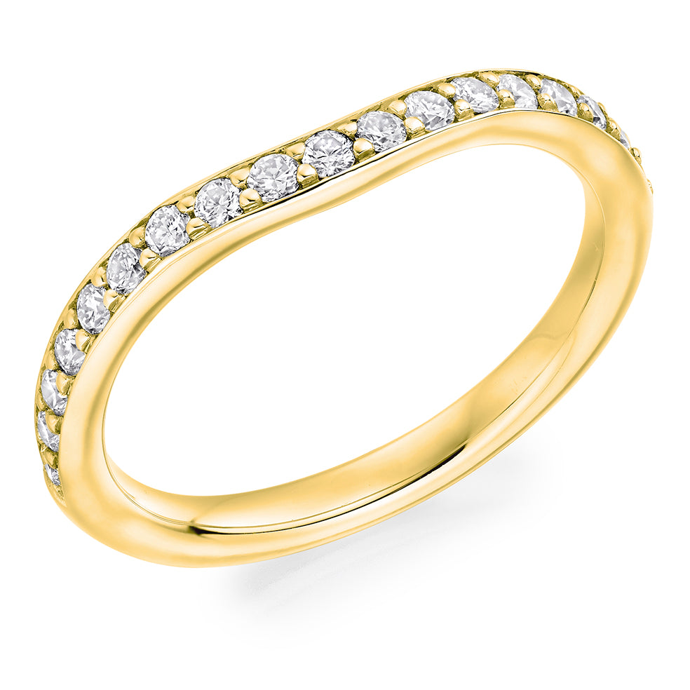 Grain-Set Half Eternity Ring, 0.35ct total (HET5653A) in Yellow Gold