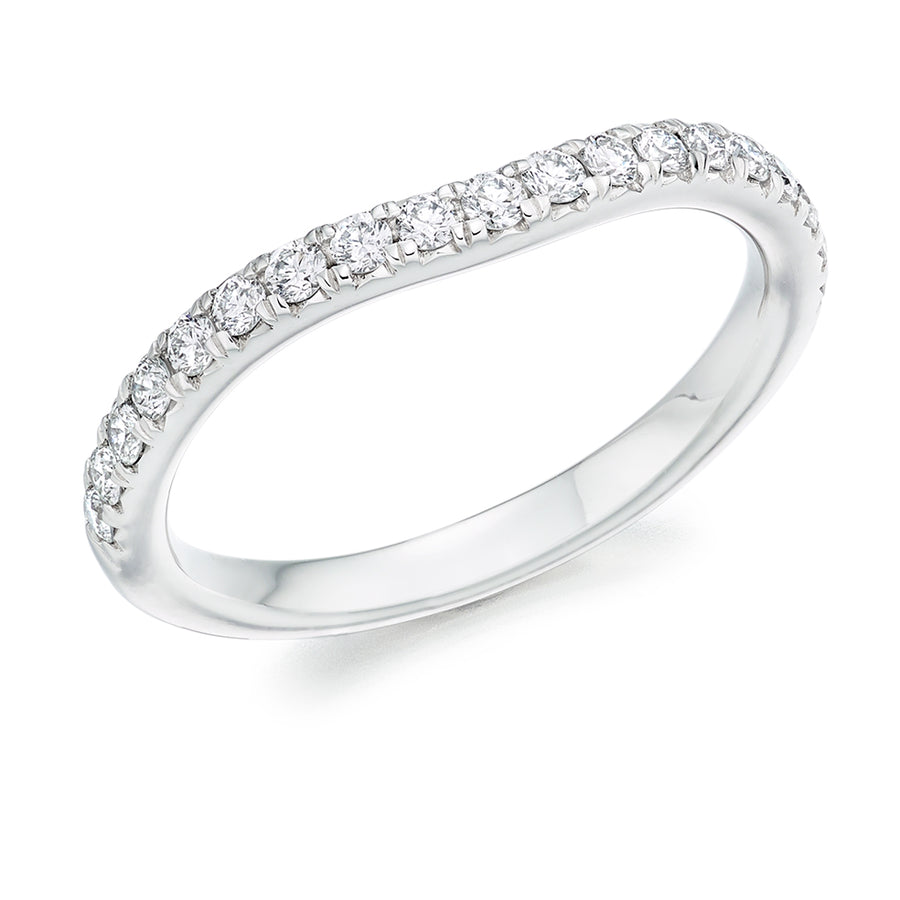 Grain-Set Half Eternity Ring, 0.35ct total (HET5654A)
