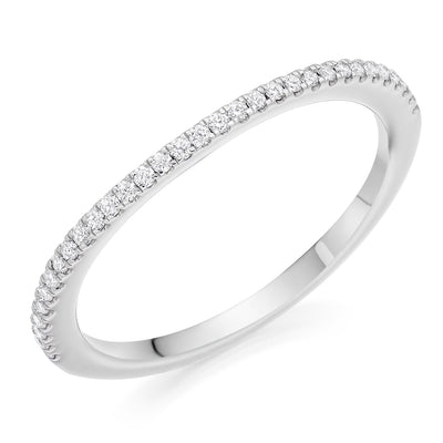 Micro-claw-Set Half Eternity Ring, 0.20ct total (HET5736A)