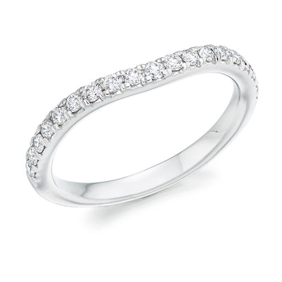 Micro-claw-Set Half Eternity Ring, 0.35ct total (HET5998A)