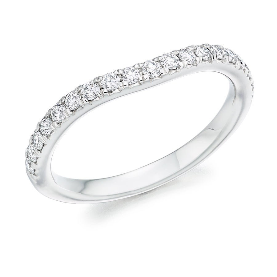 Micro-claw-Set Half Eternity Ring, 0.35ct total (HET5998A)