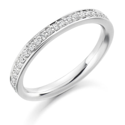 Grain-Set Half Eternity Ring, 0.35ct total (HET6162A)