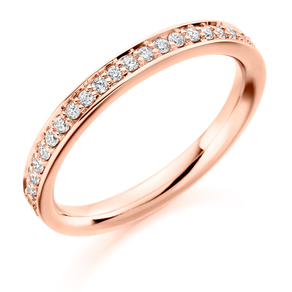 Grain-Set Half Eternity Ring, 0.35ct total (HET6163A) in Rose Gold