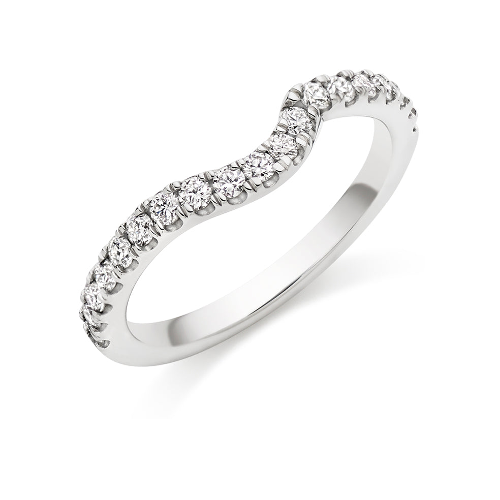 Micro-claw-Set Half Eternity Ring, 0.50ct total (HET6166A)