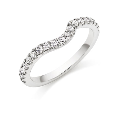 Micro-claw-Set Half Eternity Ring, 0.50ct total (HET6166A)