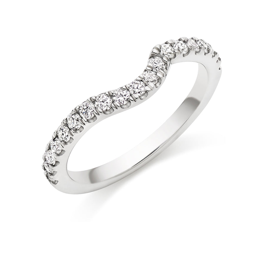 Micro-claw-Set Half Eternity Ring, 0.50ct total (HET6166A)