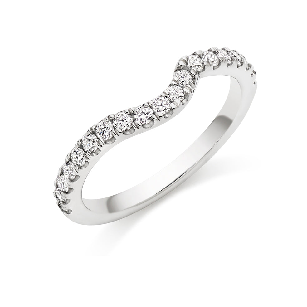 Micro-claw-Set Half Eternity Ring, 0.50ct total (HET6167A)