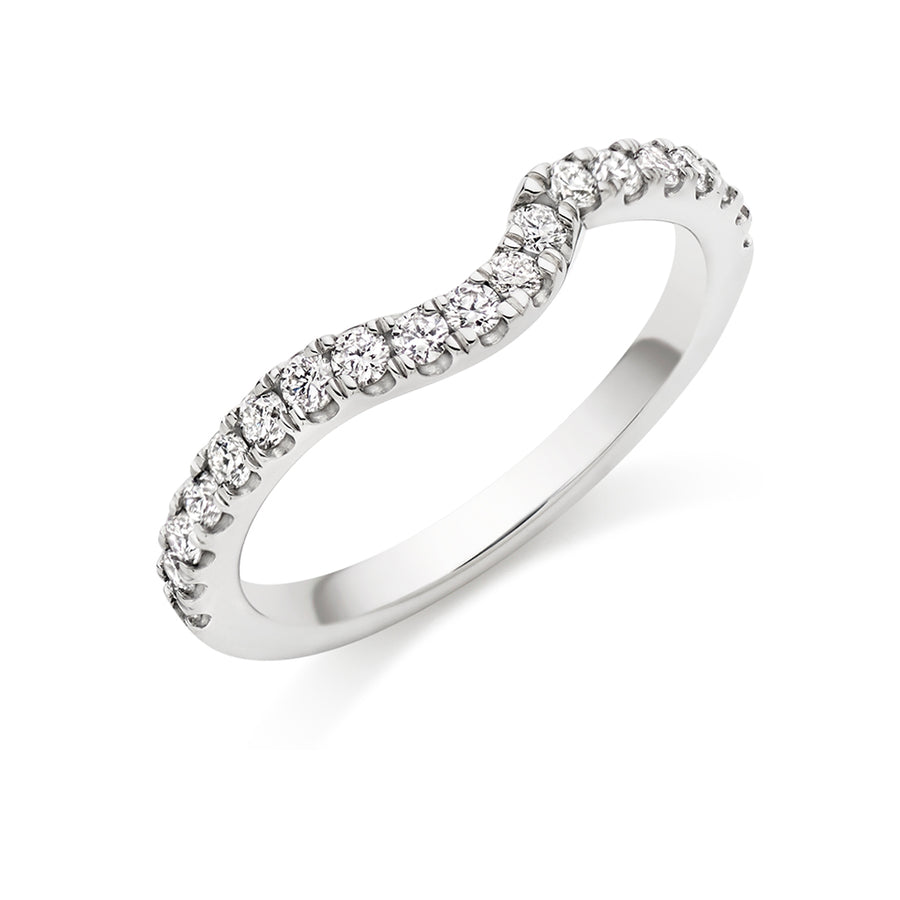 Micro-claw-Set Half Eternity Ring, 0.50ct total (HET6167A)