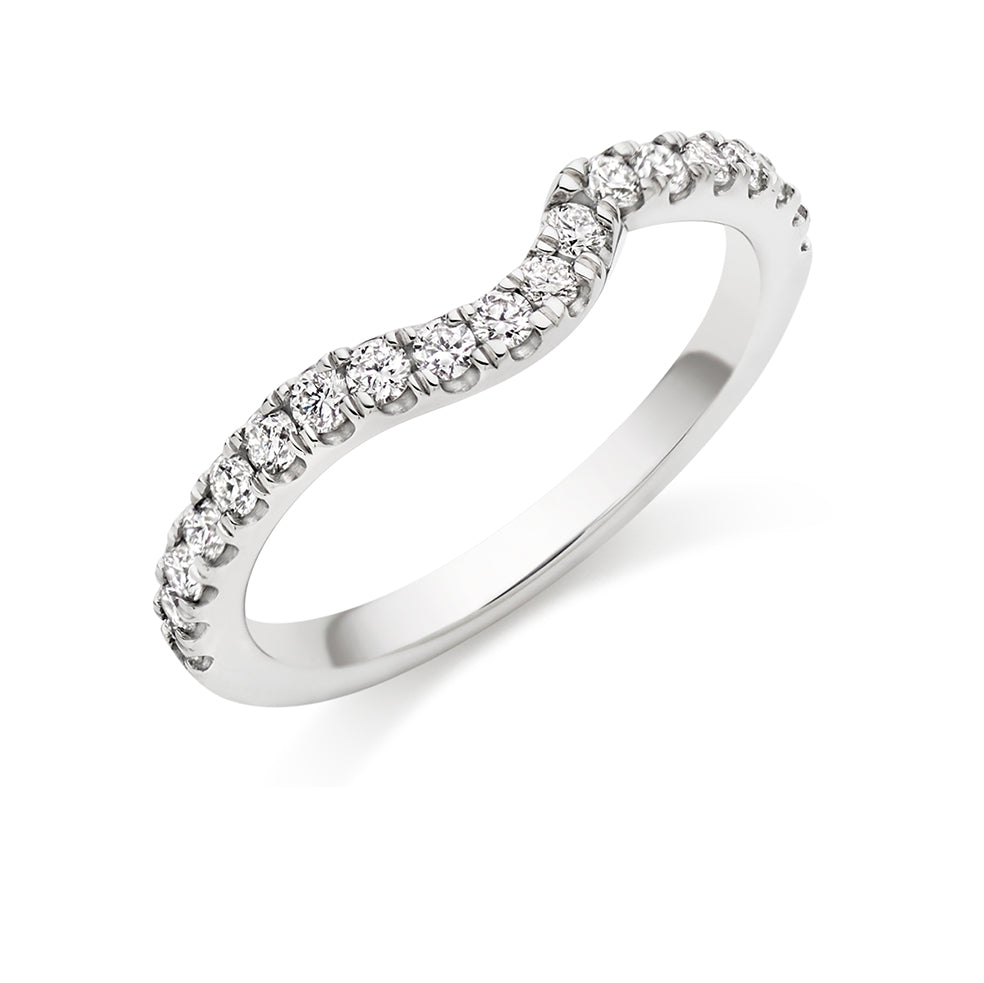 Micro-claw-Set Half Eternity Ring, 0.50ct total (HET6168A)