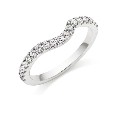 Micro-claw-Set Half Eternity Ring, 0.50ct total (HET6168A)