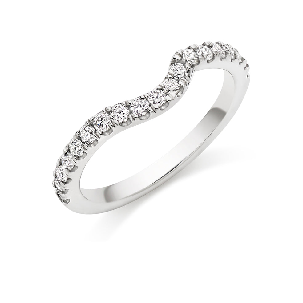 Micro-claw-Set Half Eternity Ring, 0.50ct total (HET6169A)