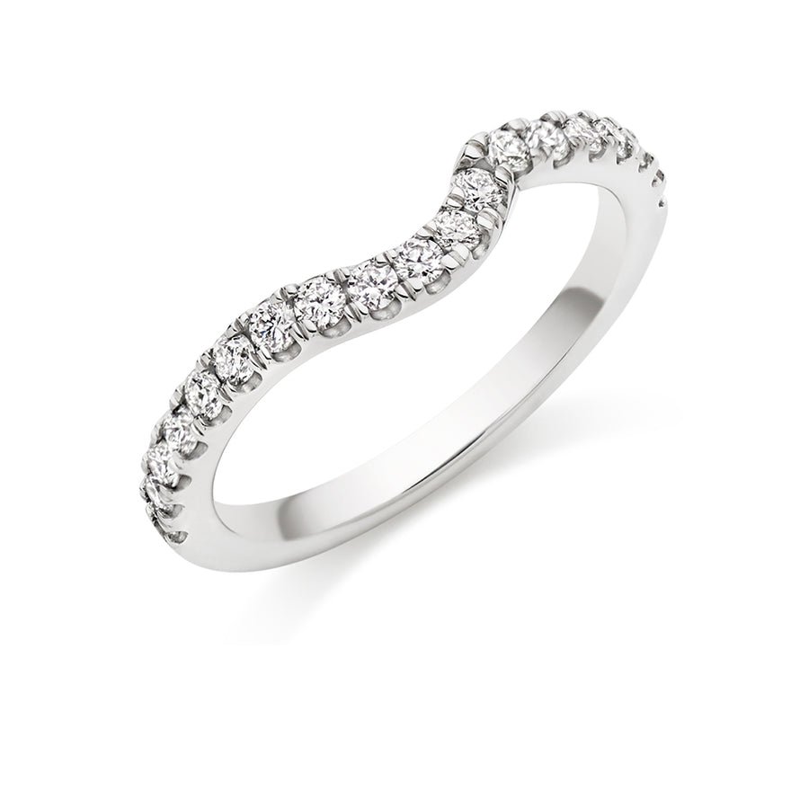 Micro-claw-Set Half Eternity Ring, 0.50ct total (HET6169A)