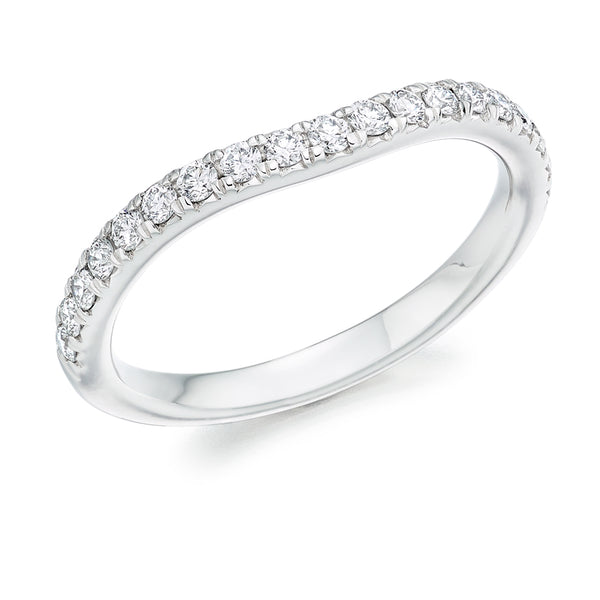 Micro-claw-Set Half Eternity Ring, 0.35ct total (HET6196A)