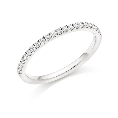 Micro-claw-Set Half Eternity Ring, 0.30ct total (HET6344A)