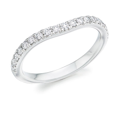 Micro-claw-Set Half Eternity Ring, 0.35ct total (HET6363A)