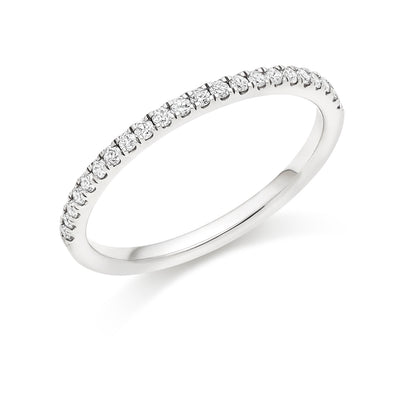 Micro-claw-Set Half Eternity Ring, 0.25ct total (HET6412A)