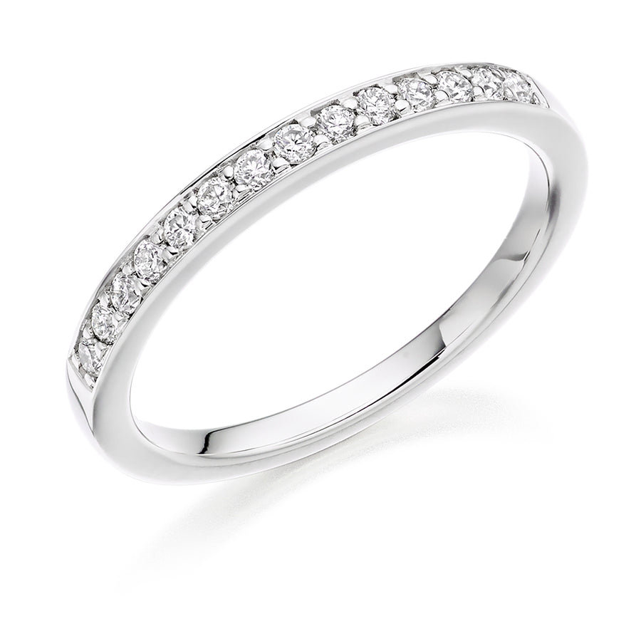 Grain-Set Half Eternity Ring, 0.25ct total (HET7043A)