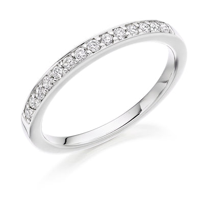 Grain-Set Half Eternity Ring, 0.25ct total (HET7045A)