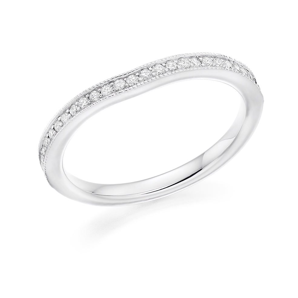 Grain-Set Half Eternity Ring, 0.20ct total (HET7213A)