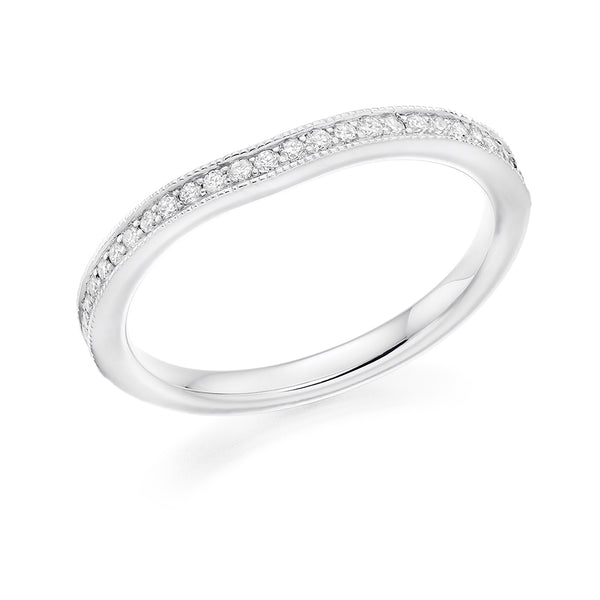 Grain-Set Half Eternity Ring, 0.20ct total (HET7213A)