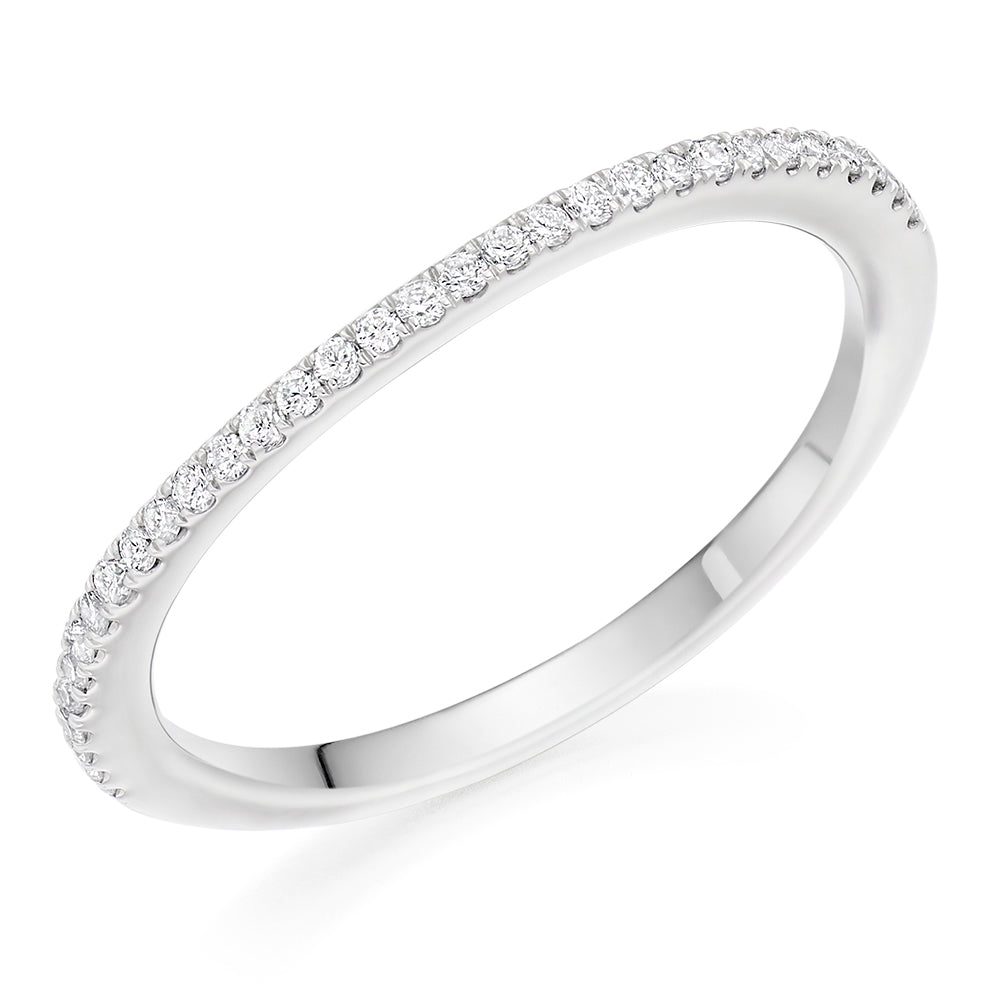 Micro-claw-Set Half Eternity Ring, 0.15ct total (HET7728A)