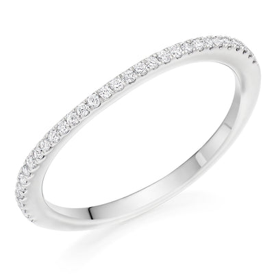 Micro-claw-Set Half Eternity Ring, 0.15ct total (HET7728A)