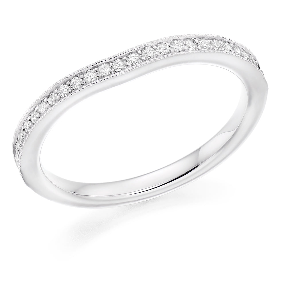 Grain-Set Half Eternity Ring, 0.25ct total (HET7789A)