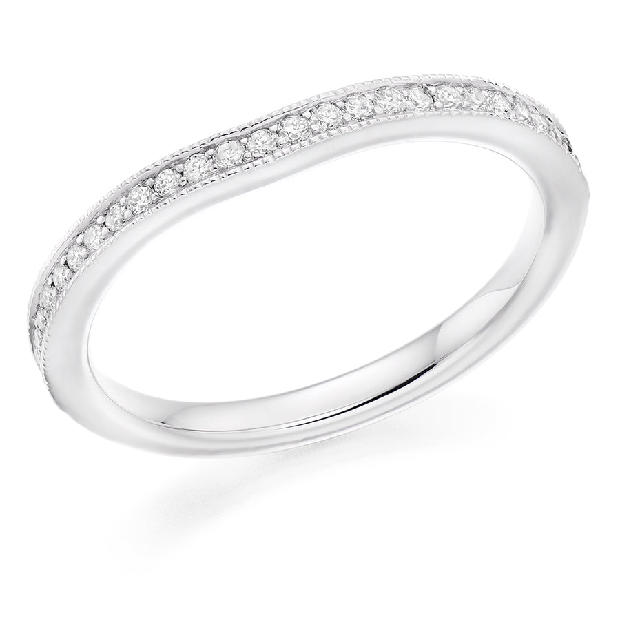 Grain-Set Half Eternity Ring, 0.25ct total (HET7789A)