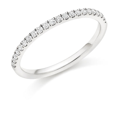 Micro-claw-Set Half Eternity Ring, 0.25ct total (HET7802A)