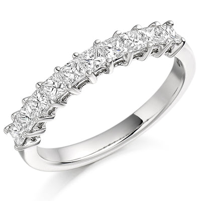 Claw-Set Half Eternity Ring, 0.78ct total
