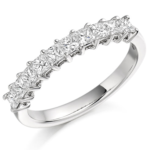Claw-Set Half Eternity Ring, 0.78ct total