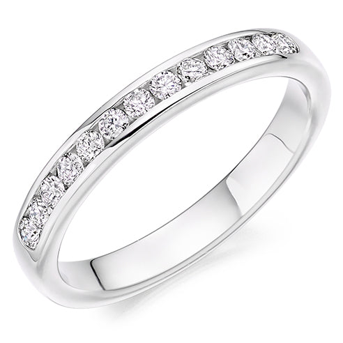 Channel-Set Half Eternity Ring, 0.33ct total