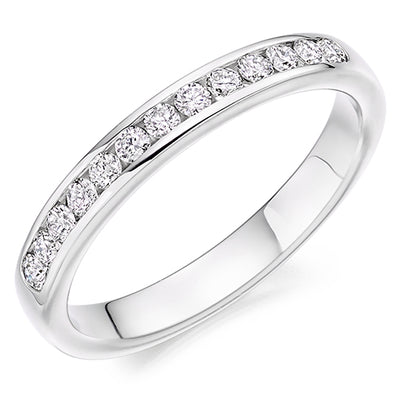 Channel-Set Half Eternity Ring, 0.33ct total