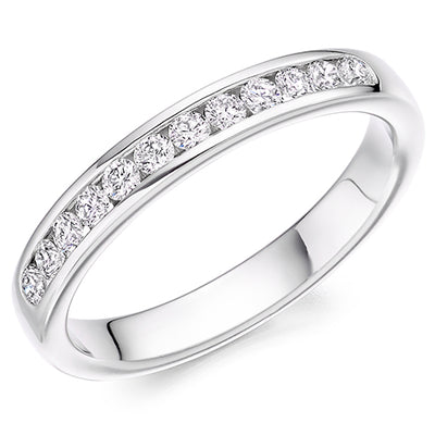 Channel-Set Half Eternity Ring, 0.35ct total (HET8001)