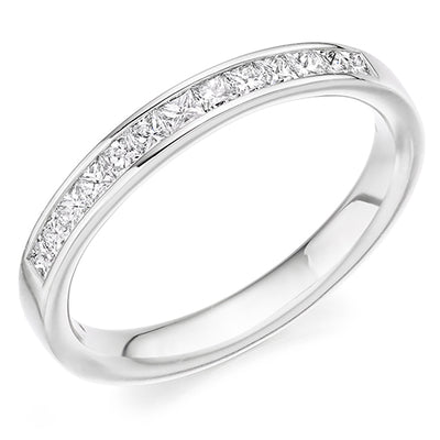 Channel-Set Half Eternity Ring, 0.45ct total (HET8002)