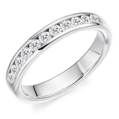 Channel-Set Half Eternity Ring, 0.4ct total (HET8047)