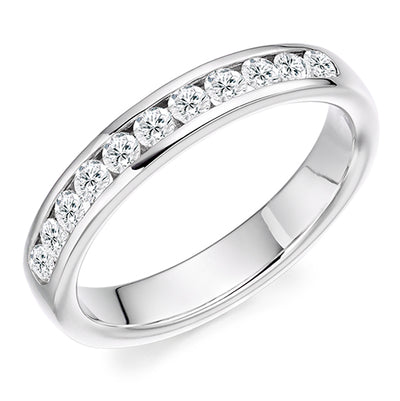 Channel-Set Half Eternity Ring, 0.45ct total (HET8048)