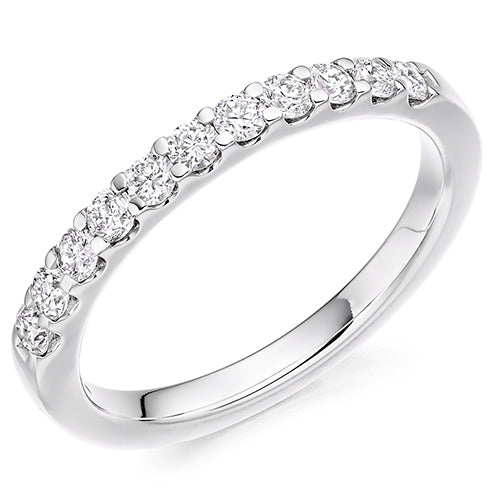 Micro-Claw Half Eternity Ring, 0.4ct total (HET8064)