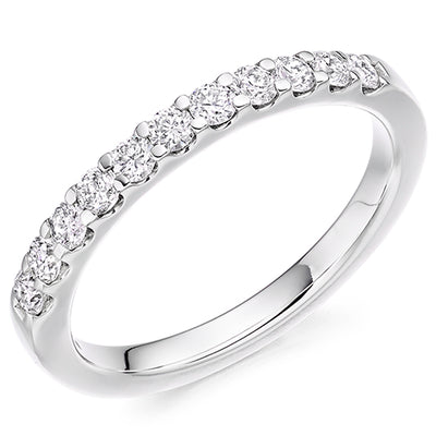 Micro-Claw Half Eternity Ring, 0.4ct total (HET8064)