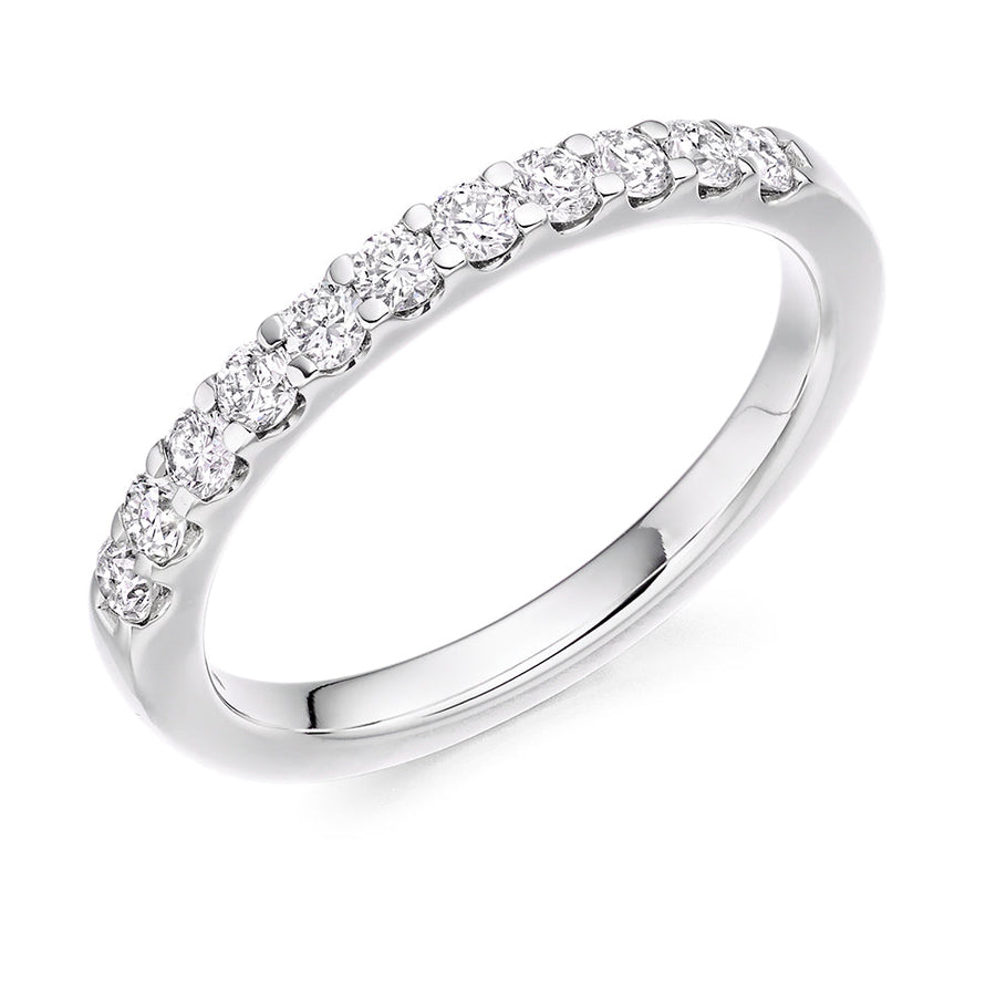 Micro-Claw Half Eternity Ring, 0.4ct total (HET8064)