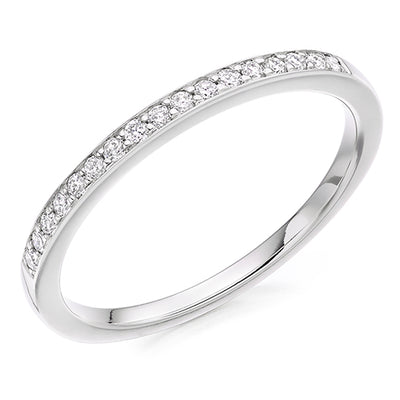 Grain-Set Half Eternity Ring, 0.15ct total (HET8070)