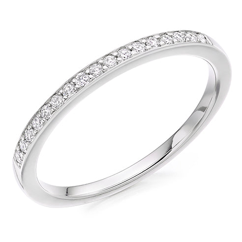 Grain-Set Half Eternity Ring, 0.15ct total (HET8070)