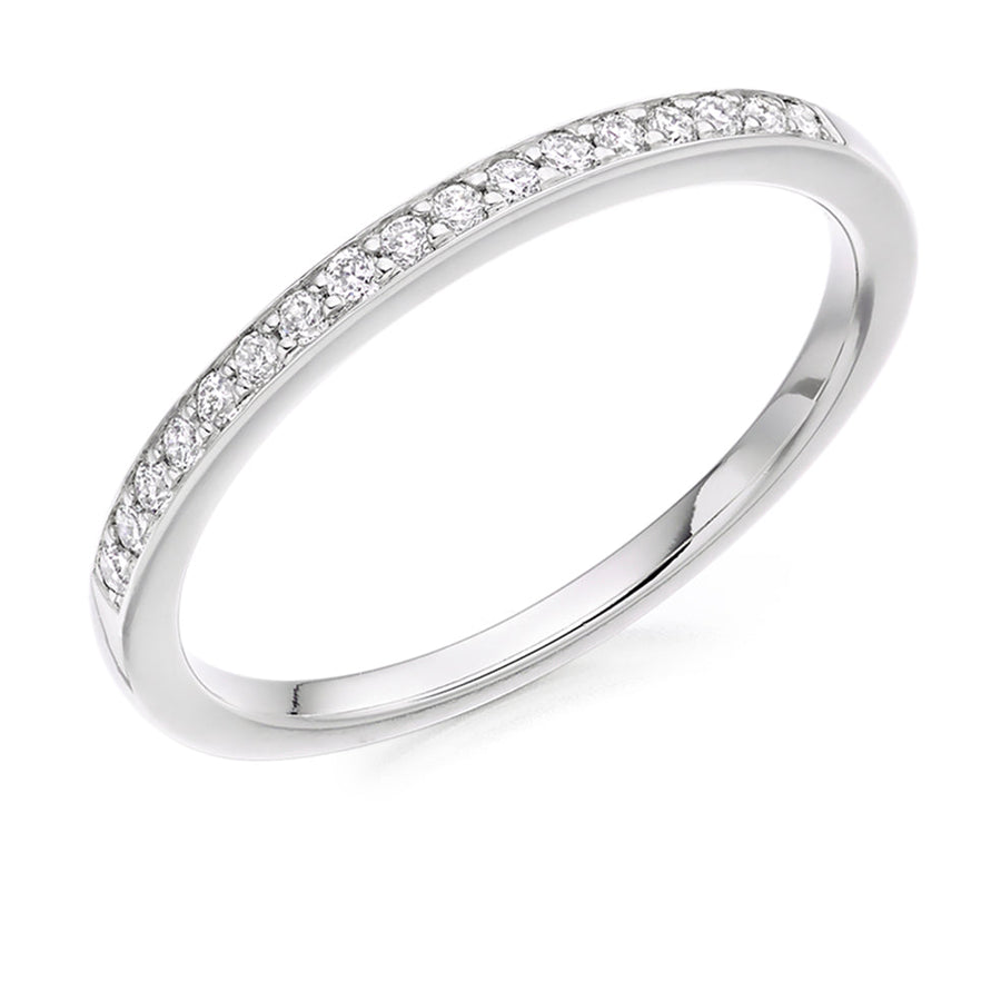 Grain-Set Half Eternity Ring, 0.15ct total (HET8070)