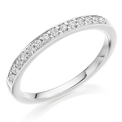 Grain-Set Half Eternity Ring, 0.2ct total