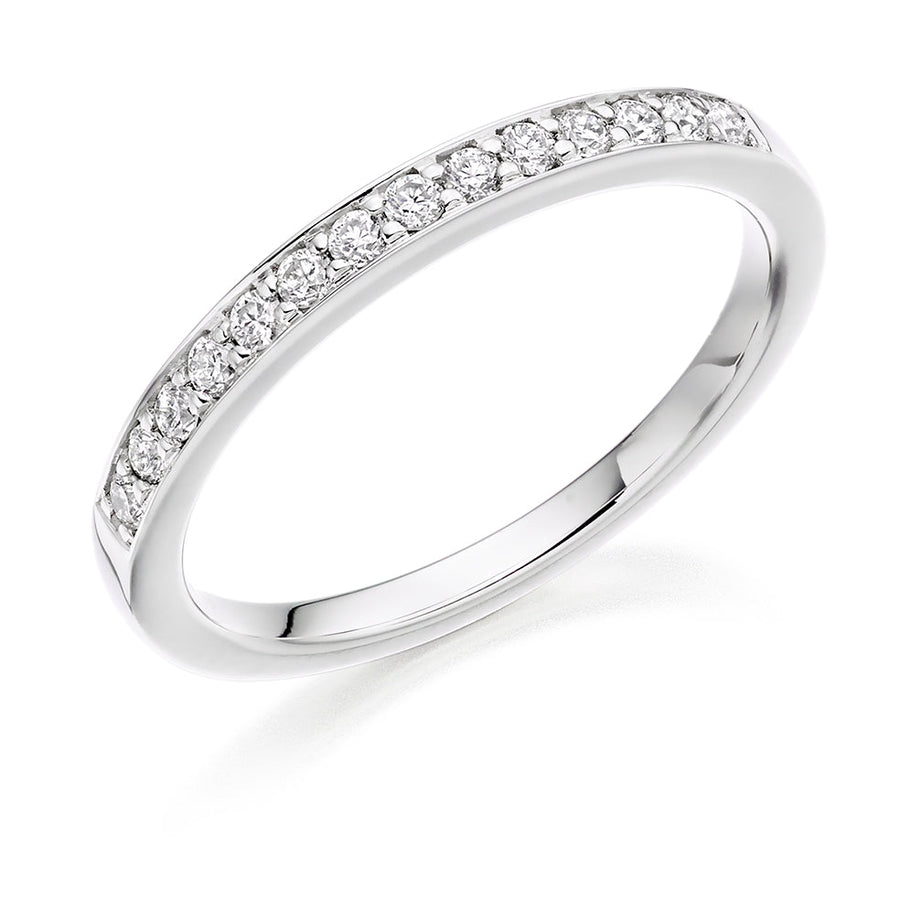 Grain-Set Half Eternity Ring, 0.2ct total